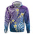 Plumeria With Galaxy Polynesian Tattoo Pattern Hoodie