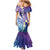 Plumeria With Galaxy Polynesian Tattoo Pattern Mermaid Dress