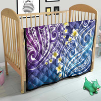 Plumeria With Galaxy Polynesian Tattoo Pattern Quilt