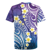Plumeria With Galaxy Polynesian Tattoo Pattern Rugby Jersey