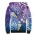 Plumeria With Galaxy Polynesian Tattoo Pattern Sherpa Hoodie