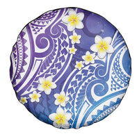 Plumeria With Galaxy Polynesian Tattoo Pattern Spare Tire Cover LT05 - Polynesian Pride