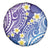 Plumeria With Galaxy Polynesian Tattoo Pattern Spare Tire Cover