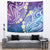 Plumeria With Galaxy Polynesian Tattoo Pattern Tapestry