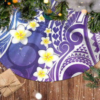 Plumeria With Galaxy Polynesian Tattoo Pattern Tree Skirt