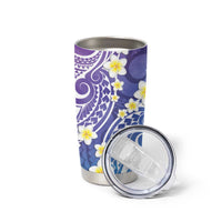 Plumeria With Galaxy Gradient Polynesian Tattoo Pattern Tumbler Cup LT05 - Polynesian Pride