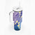 Plumeria With Galaxy Gradient Polynesian Tattoo Pattern Tumbler With Handle