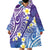 Plumeria With Galaxy Polynesian Tattoo Pattern Wearable Blanket Hoodie