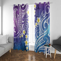 Plumeria With Galaxy Polynesian Tattoo Pattern Window Curtain LT05 With Grommets Galaxy - Polynesian Pride