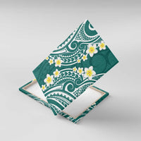 Plumeria With Teal Polynesian Tattoo Pattern Canvas Wall Art LT05 With Frame Teal - Polynesian Pride