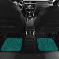 Plumeria With Teal Polynesian Tattoo Pattern Car Mats LT05 Set 2pcs - Back Teal - Polynesian Pride