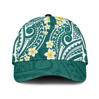 Plumeria With Teal Polynesian Tattoo Pattern Classic Cap LT05 Universal Fit Teal - Polynesian Pride
