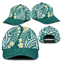 Plumeria With Teal Polynesian Tattoo Pattern Classic Cap LT05 - Polynesian Pride