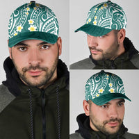 Plumeria With Teal Polynesian Tattoo Pattern Classic Cap LT05 - Polynesian Pride