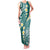 Plumeria With Teal Polynesian Tattoo Pattern Family Matching Tank Maxi Dress and Hawaiian Shirt