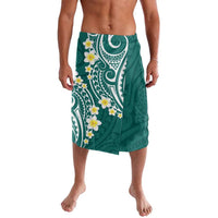 Plumeria With Teal Polynesian Tattoo Pattern Lavalava LT05 Teal - Polynesian Pride