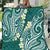 Plumeria With Teal Polynesian Tattoo Pattern Quilt