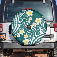 Plumeria With Teal Polynesian Tattoo Pattern Spare Tire Cover LT05 Teal - Polynesian Pride