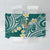 Plumeria With Teal Polynesian Tattoo Pattern Tablecloth