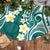 Plumeria With Teal Polynesian Tattoo Pattern Tree Skirt