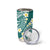 Plumeria With Teal Polynesian Tattoo Pattern Tumbler Cup