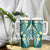 Plumeria With Teal Polynesian Tattoo Pattern Tumbler With Handle