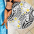 Plumeria With White Polynesian Tattoo Pattern Beach Blanket