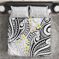 Plumeria With White Polynesian Tattoo Pattern Bedding Set LT05 White - Polynesian Pride