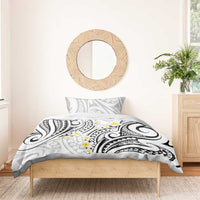 Plumeria With White Polynesian Tattoo Pattern Bedding Set LT05 - Polynesian Pride
