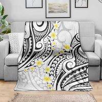 Plumeria With White Polynesian Tattoo Pattern Blanket LT05 - Polynesian Pride