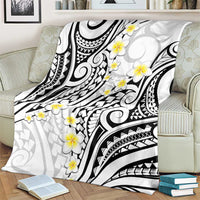 Plumeria With White Polynesian Tattoo Pattern Blanket LT05 - Polynesian Pride