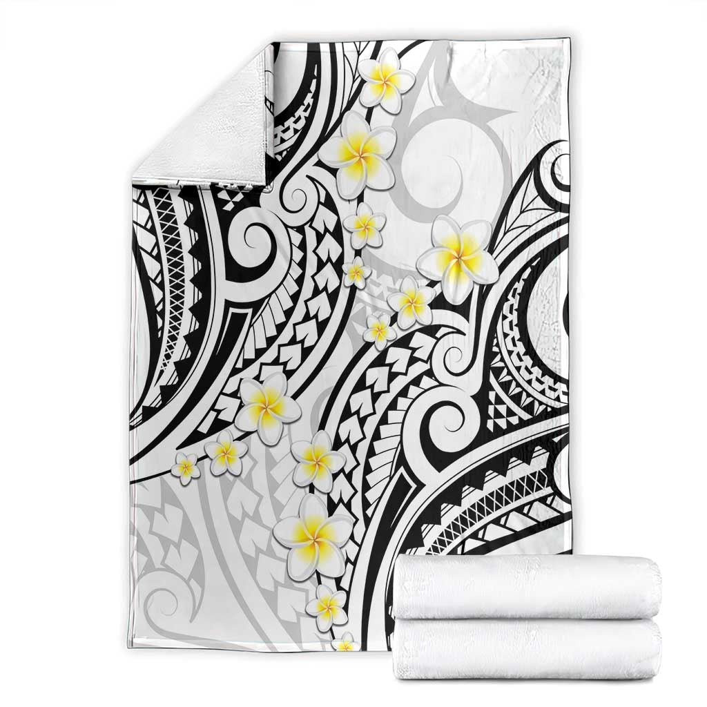 Plumeria With White Polynesian Tattoo Pattern Blanket LT05 - Polynesian Pride