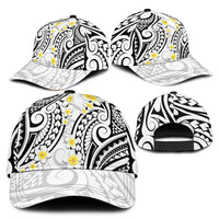 Plumeria With White Polynesian Tattoo Pattern Classic Cap - Polynesian Pride