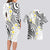 Plumeria With White Polynesian Tattoo Pattern Couples Matching Long Sleeve Bodycon Dress and Hawaiian Shirt