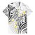 Plumeria With White Polynesian Tattoo Pattern Family Matching Off Shoulder Maxi Dress and Hawaiian Shirt