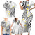 Plumeria With White Polynesian Tattoo Pattern Family Matching Short Sleeve Bodycon Dress and Hawaiian Shirt