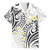 Plumeria With White Polynesian Tattoo Pattern Family Matching Short Sleeve Bodycon Dress and Hawaiian Shirt