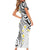 Plumeria With White Polynesian Tattoo Pattern Family Matching Short Sleeve Bodycon Dress and Hawaiian Shirt