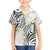 Plumeria With White Polynesian Tattoo Pattern Family Matching Short Sleeve Bodycon Dress and Hawaiian Shirt