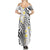 Plumeria With White Polynesian Tattoo Pattern Family Matching Summer Maxi Dress and Hawaiian Shirt