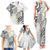 Plumeria With White Polynesian Tattoo Pattern Family Matching Tank Maxi Dress and Hawaiian Shirt