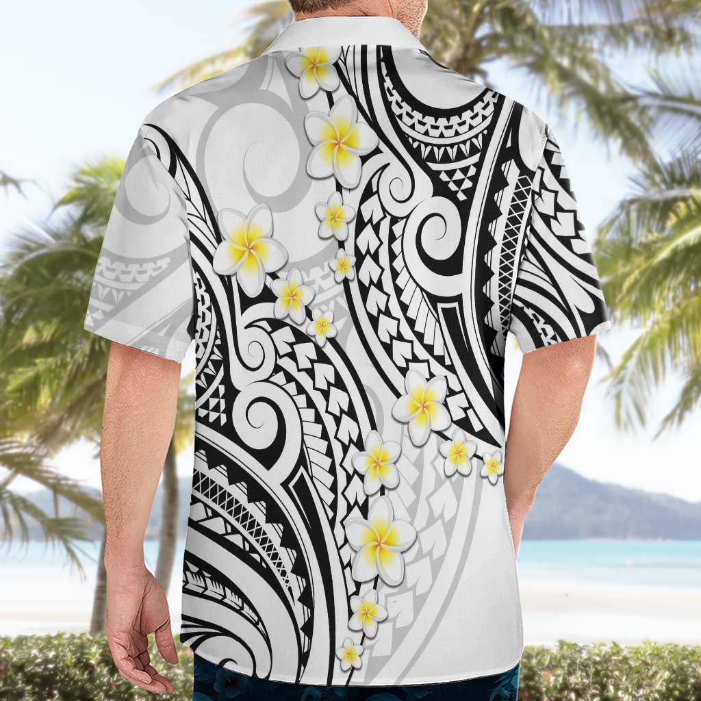 Plumeria With White Polynesian Tattoo Pattern Hawaiian Shirt LT05 - Polynesian Pride