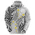 Plumeria With White Polynesian Tattoo Pattern Hoodie