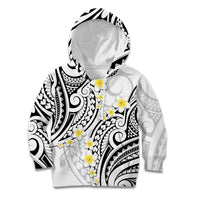 Plumeria With White Polynesian Tattoo Pattern Kid Hoodie