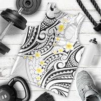Plumeria With White Polynesian Tattoo Pattern Men Tank Top LT05 - Polynesian Pride
