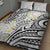 Plumeria With White Polynesian Tattoo Pattern Quilt Bed Set