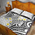 Plumeria With White Polynesian Tattoo Pattern Quilt Bed Set