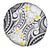 Plumeria With White Polynesian Tattoo Pattern Spare Tire Cover