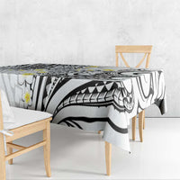 Plumeria With White Polynesian Tattoo Pattern Tablecloth LT05 - Polynesian Pride