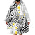 Plumeria With White Polynesian Tattoo Pattern Wearable Blanket Hoodie